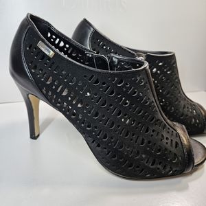 Perforated Calvin Klein Heels with Leather Accents